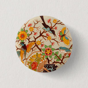 Birds and Butterflies Button