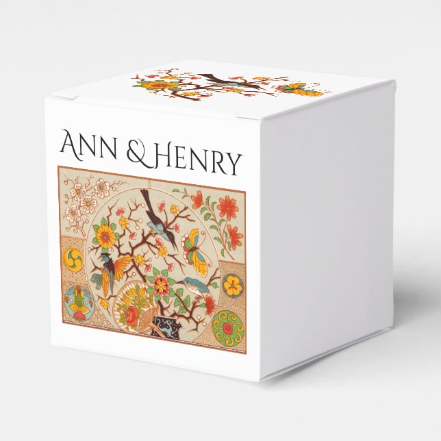 Birds and Butterflies Favor Box (Front Side)
