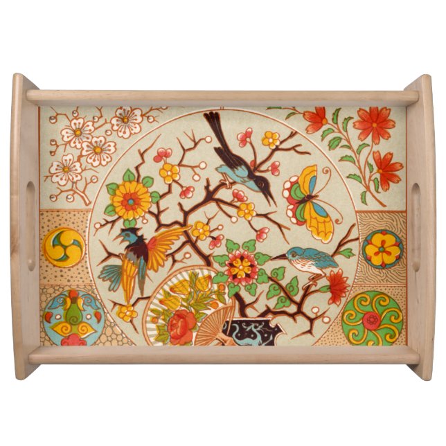 Birds and Butterflies Serving Tray (Front)