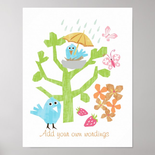 Birds and butterflies wall art (Front)