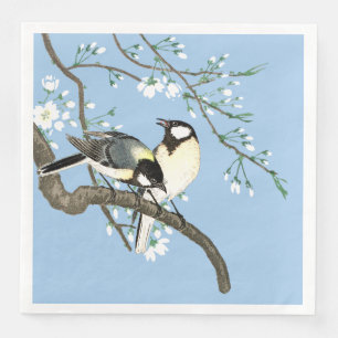 Birds and Cherry Blossoms Ohara Koson Paper Dinner Napkins