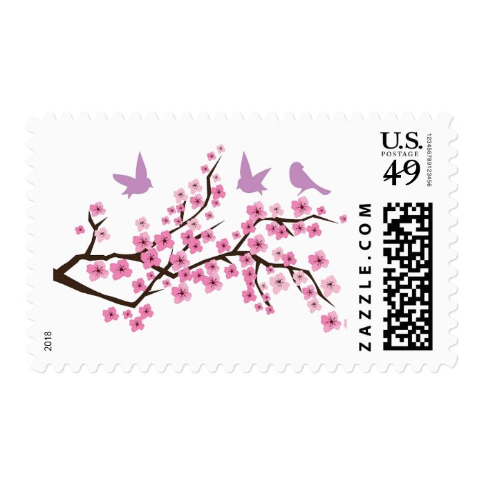 Birds and Cherry Blossoms Stamps