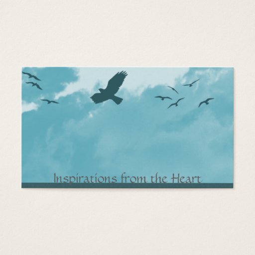 Customizable birds and clouds business card template