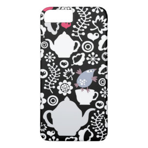 Birds and cups pattern iPhone 8 plus/7 plus case