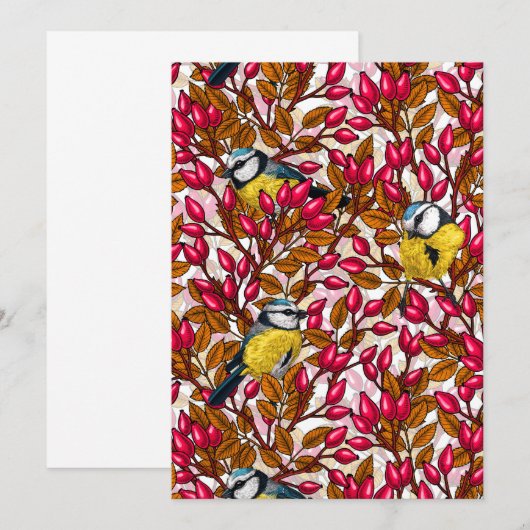 Birds and dog rose hips (Front/Back)