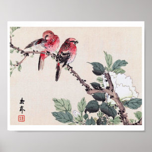 Birds and Flower, Imao Keinen Poster