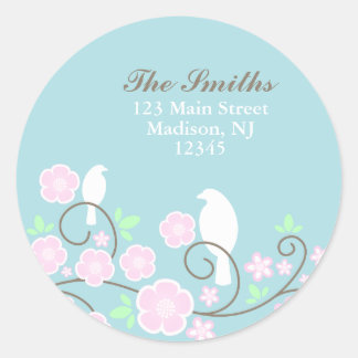 Birds and Flowers Address Labels