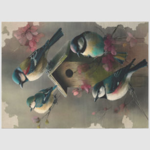Birds and Flowers Ephemera Design Series #18 Tissue Paper