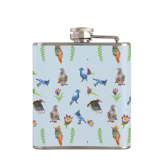 birds and flowers flask (Back)