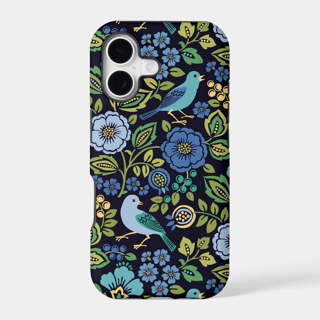 Birds and Flowers iPhone Case (Back)