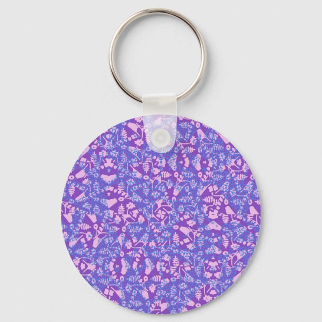 Birds And Flowers Keychain (Front)