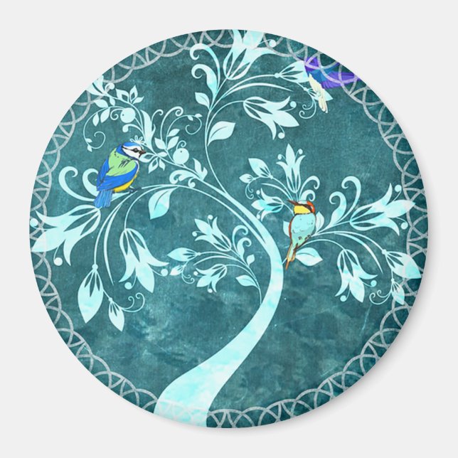 Birds and Flowers Magnet (Front)
