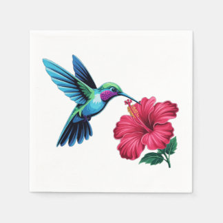 Birds and flowers napkins