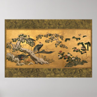 Birds and Flowers of the Four Seasons Poster