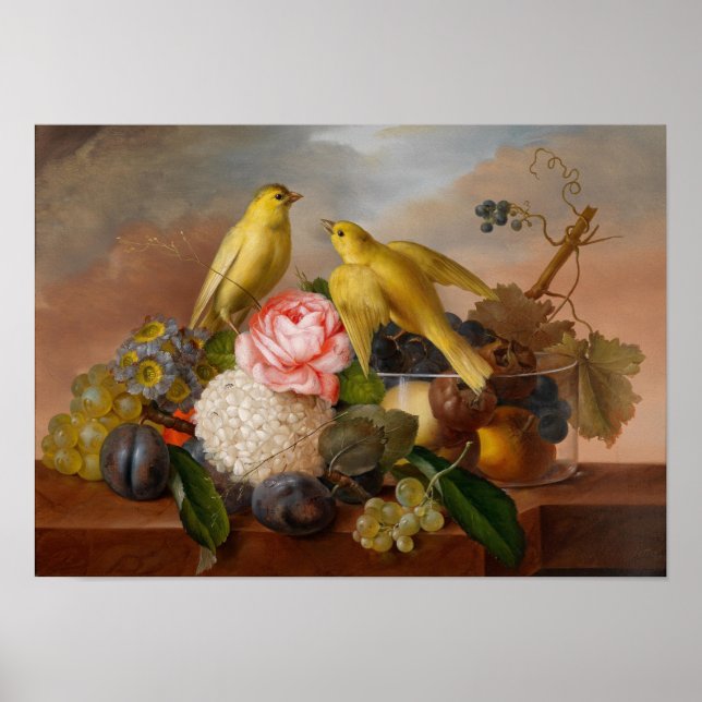 Birds and Flowers Poster (Front)
