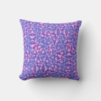 Birds And Flowers Throw Pillow