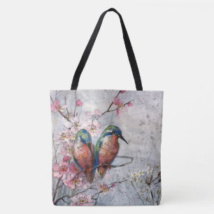 Birds and Flowers Tote Bag