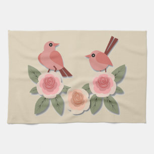 Birds and Flowers Towel