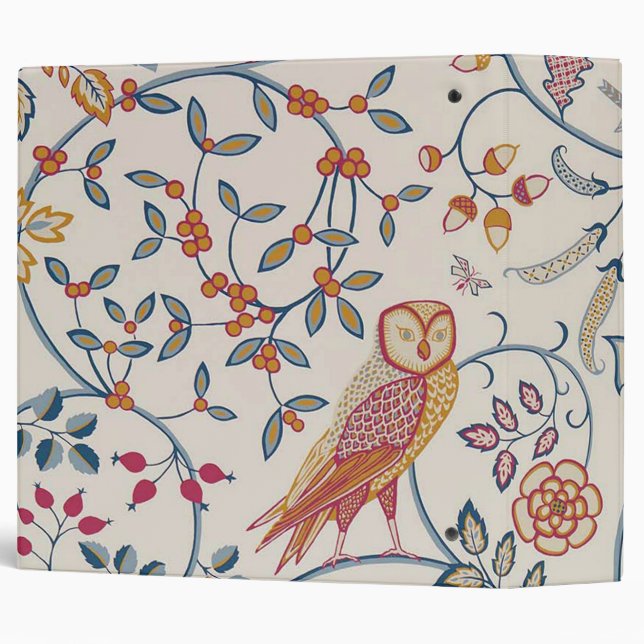 Birds and Flowers, William Morris 3 Ring Binder (Back/Spine)