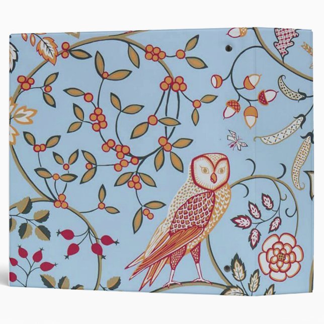 Birds and Flowers, William Morris 3 Ring Binder (Back/Spine)