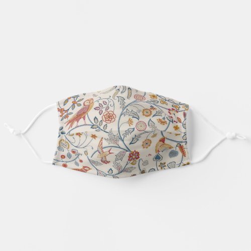 Birds and Flowers William Morris Adult Cloth Face Mask