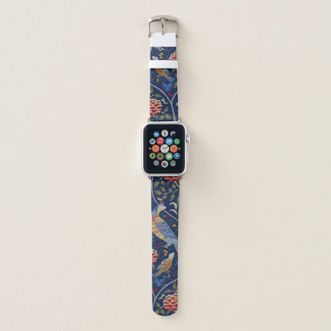 Birds and Flowers, William Morris Apple Watch Band (Front)