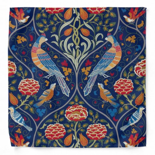 Birds and Flowers William Morris Bandana