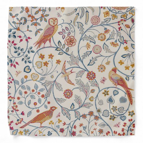 Birds and Flowers William Morris Bandana