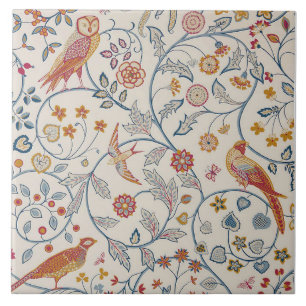 Birds and Flowers, William Morris Ceramic Tile