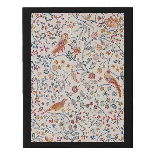 Birds and Flowers, William Morris Faux Canvas Print (Front)