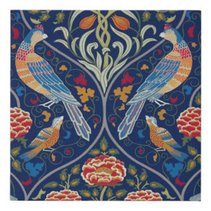 Birds and Flowers, William Morris Faux Canvas Print