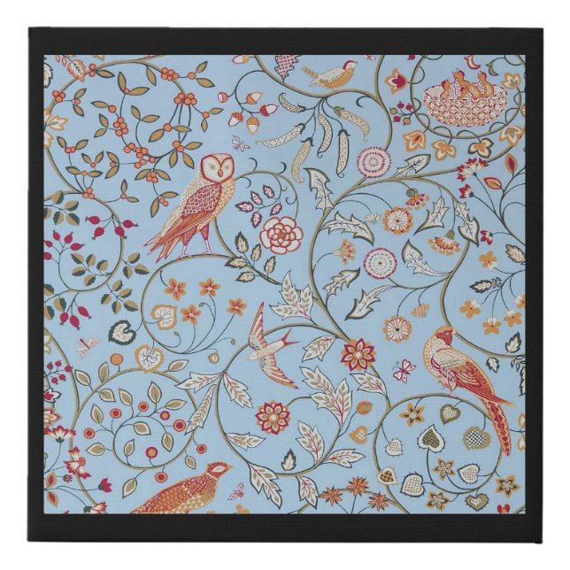 Birds and Flowers, William Morris Faux Canvas Print (Front)