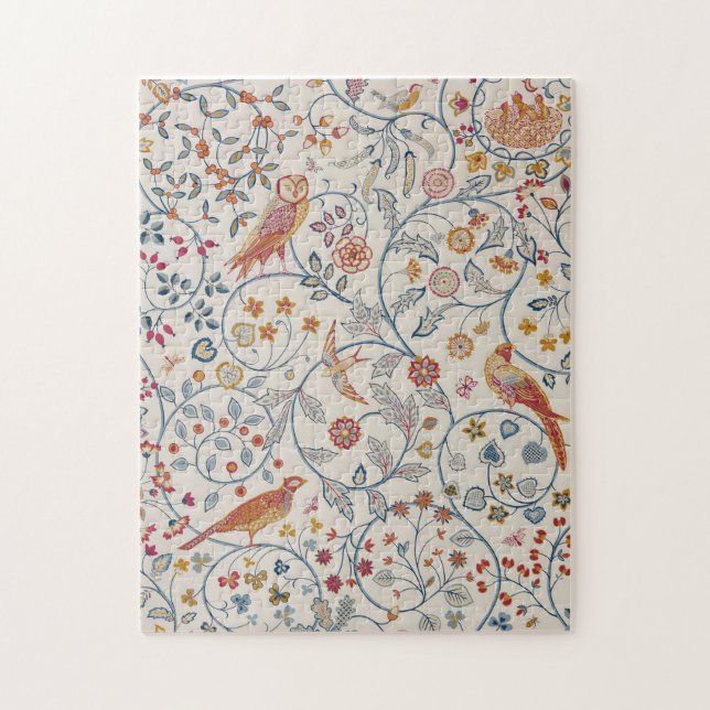 Birds and Flowers, William Morris Jigsaw Puzzle (Vertical)