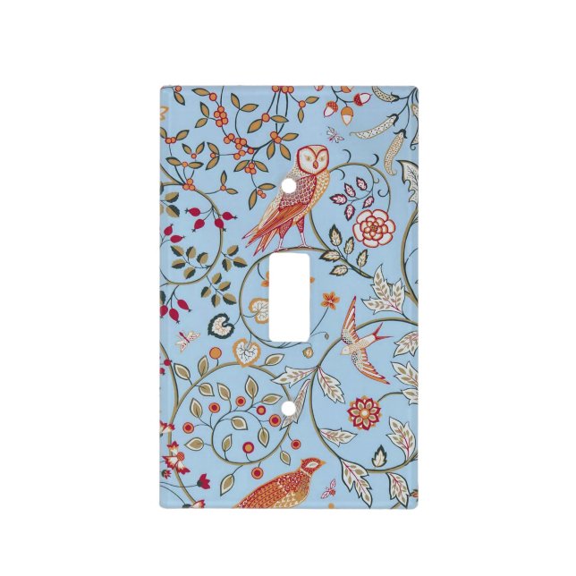 Birds and Flowers, William Morris Light Switch Cover (Front)