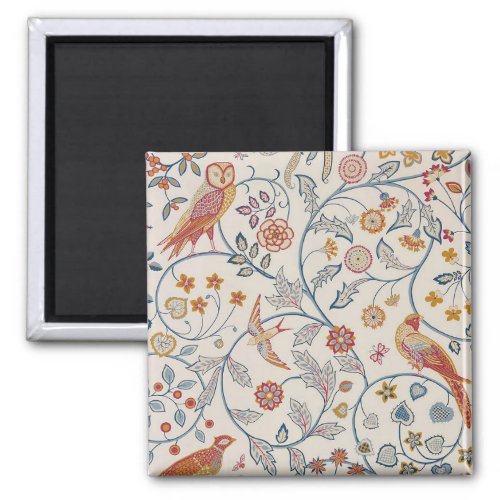 Birds and Flowers William Morris Magnet