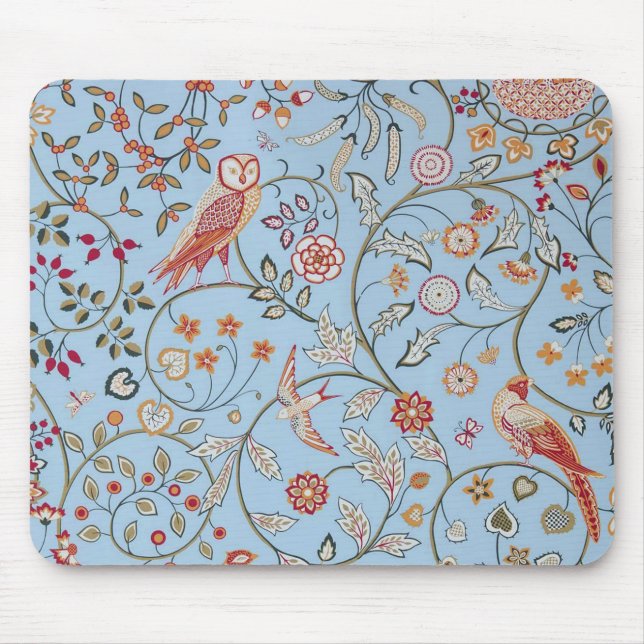 Birds and Flowers, William Morris Mouse Pad (Front)