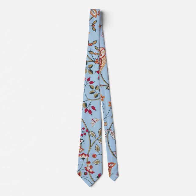 Birds and Flowers, William Morris Neck Tie (Front)