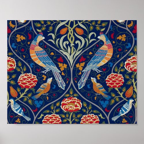 Birds and Flowers William Morris Poster