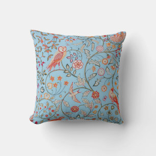 Birds and Flowers, William Morris Throw Pillow