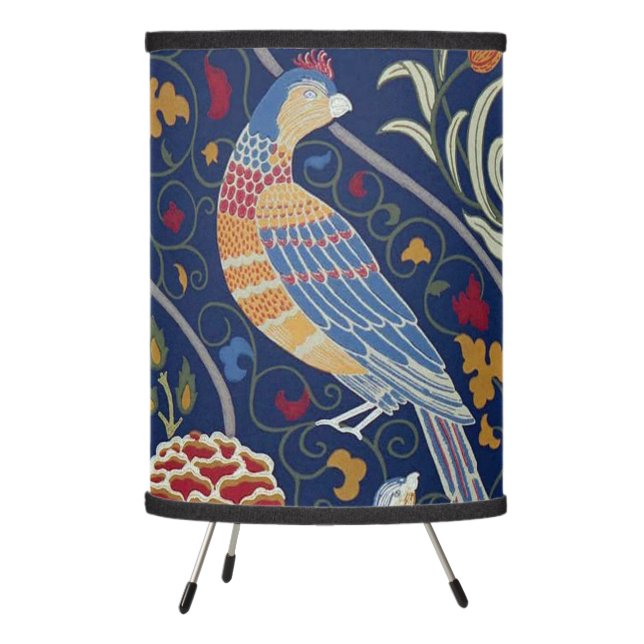 Birds and Flowers, William Morris Tripod Lamp (Left)