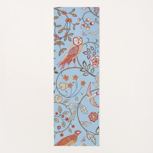 Birds and Flowers, William Morris Yoga Mat (Front)