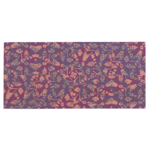 Birds And Flowers Wood Flash Drive