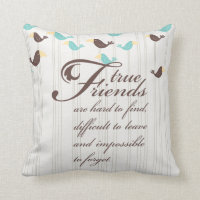 Birds and Friends Throw Pillow