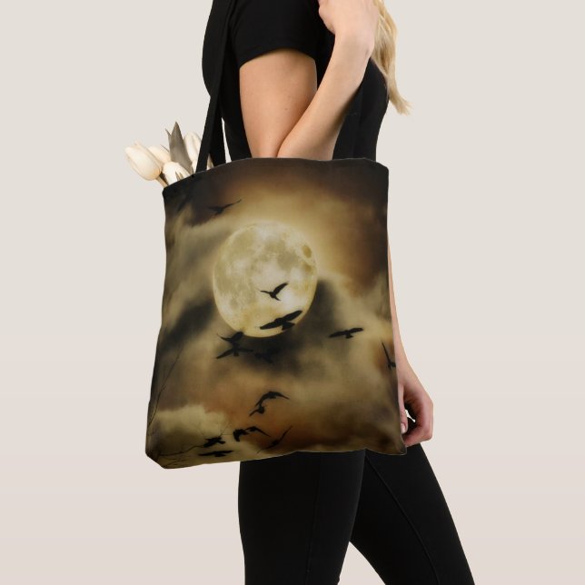 Birds And Golden Clouds Tote Bag (Close Up)