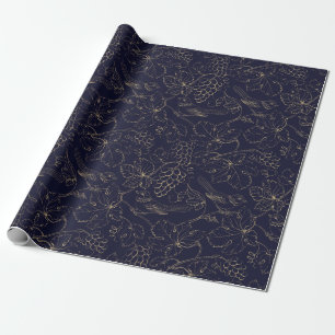Birds And Grapes Wrapping Paper