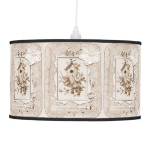 Birds And House Shabby Chic Ceiling Lamp