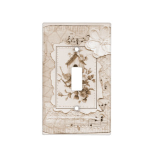 Birds And House Shabby Chic Light Switch Cover