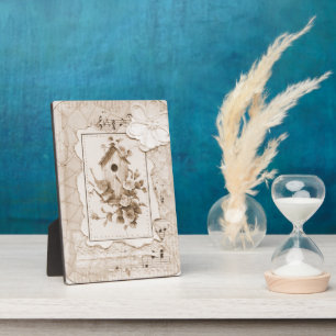 Birds And House Shabby Chic Plaque