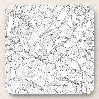 Birds and Maple Tree U-Color Coaster
