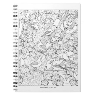 Birds and Maple Tree U-Color Notebook